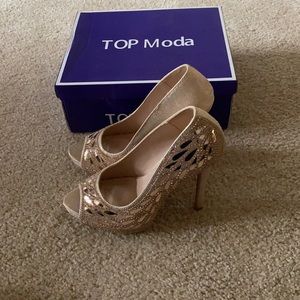 Top Moda Champagne High Heels